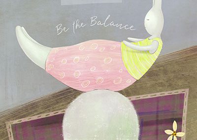 Yoga bunny balances